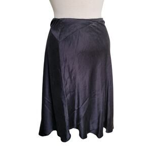 Tori Richard Honolulu Black Skirt 100% Silk Women's Size 14